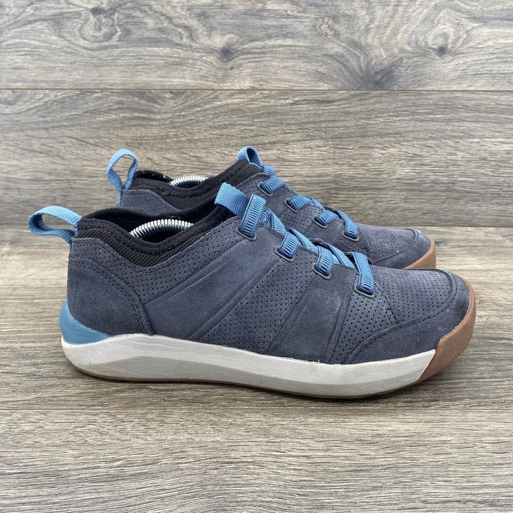 L.L. Bean Vista Low Lace Women 8 Blue Grey Suede Hiking Sneaker 508519 - Picture 2 of 12